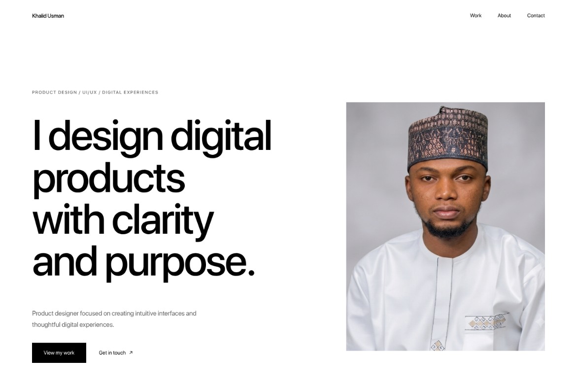 Khalid-usman website screenshot